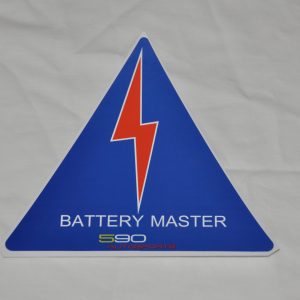 CAMS spec Battery Master Triangle Sticker.